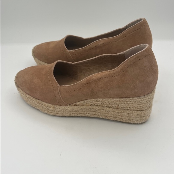 Bettye Muller Concept Reese Beige Leather Espadrille Wedge Shoes 8M - Picture 2 of 7